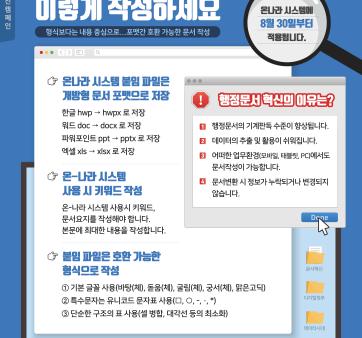 특허청 키포유 4기, 조직문화 포스터 제작(문서혁신) 관련사진1 보기